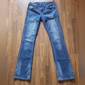 Cowgirl Tuff Women’s Straight Leg Jeans – Blue Denim